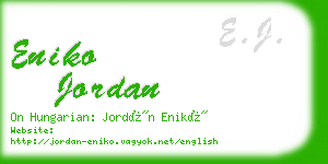 eniko jordan business card